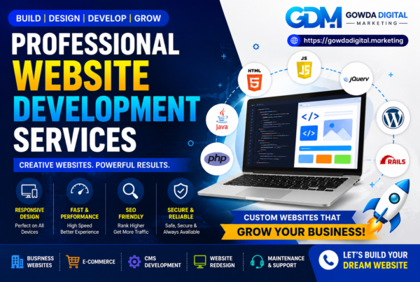 Professional Website Development Services for responsive websites, eCommerce stores and business websites