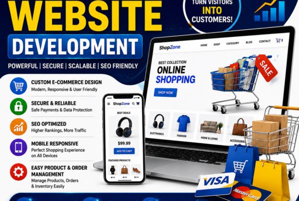 Ecommerce Website Development services for online stores, shopping websites, secure payments and business growth