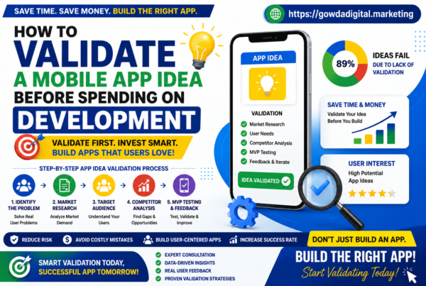 How to Validate a Mobile App Idea Before Spending on Development using market research, MVP testing, user feedback and competitor analysis