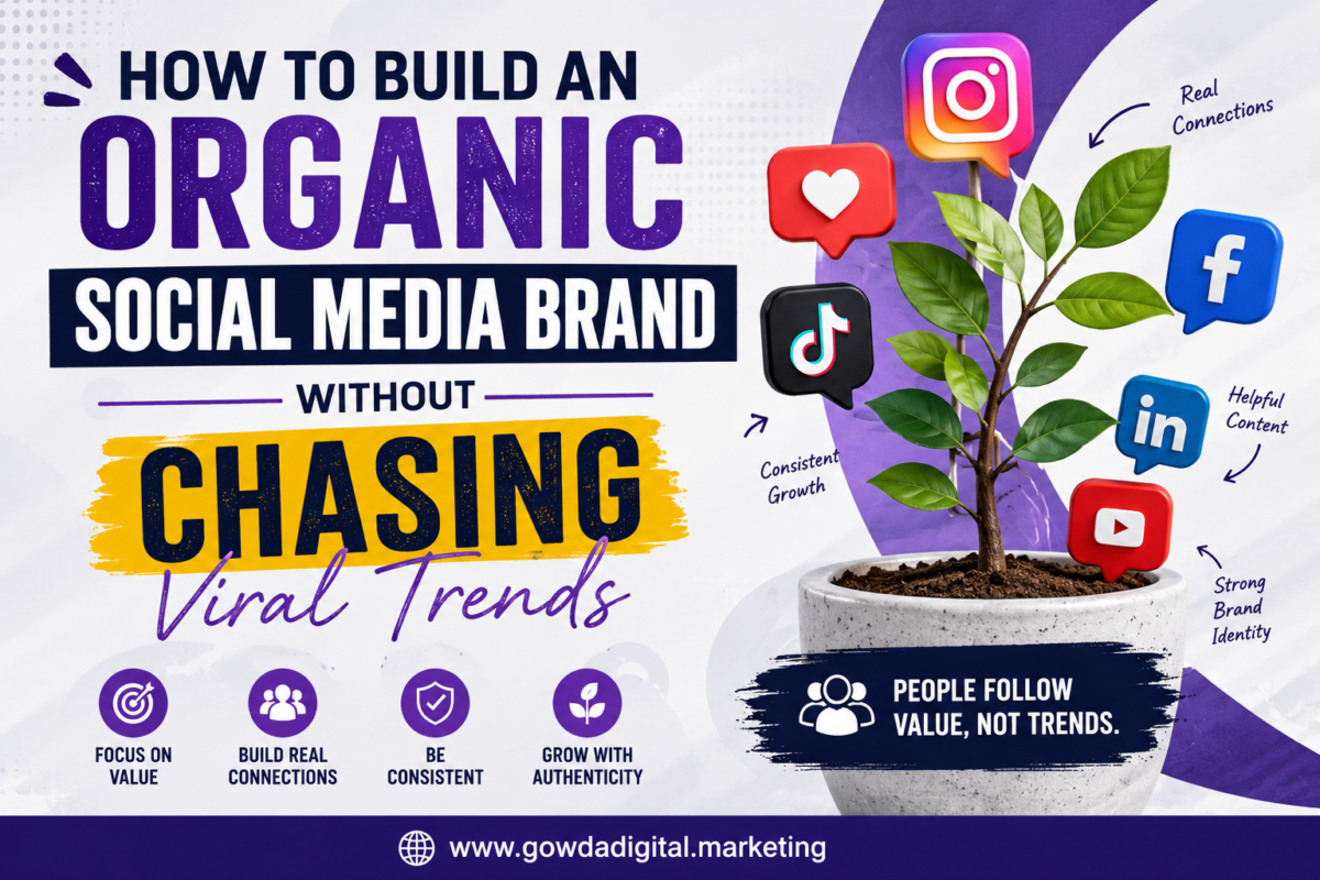 How to build an organic social media brand without chasing viral trends using authentic content and consistent engagement.